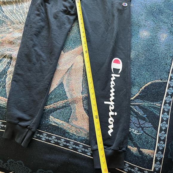 Champion Black Sweatpants SZ L Logo Graphic Joggers Streetwear Athleisure Men’s - Picture 11 of 13